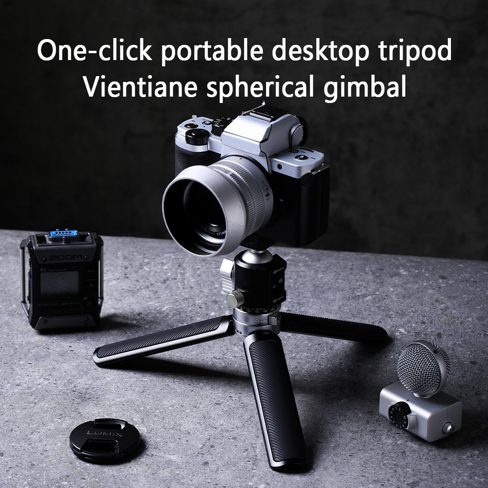 Desktop tripod  and  a spherical ball head