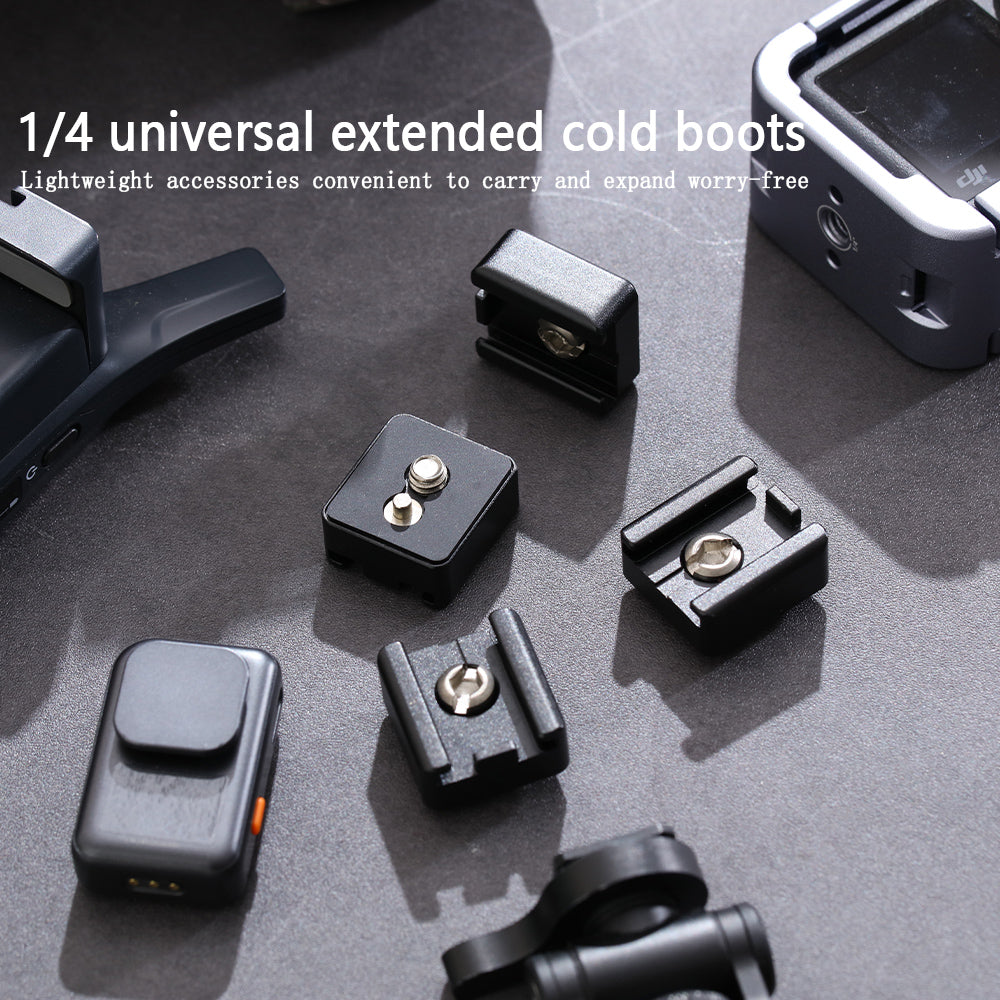Cold shoe base with a 1/4 screw hole