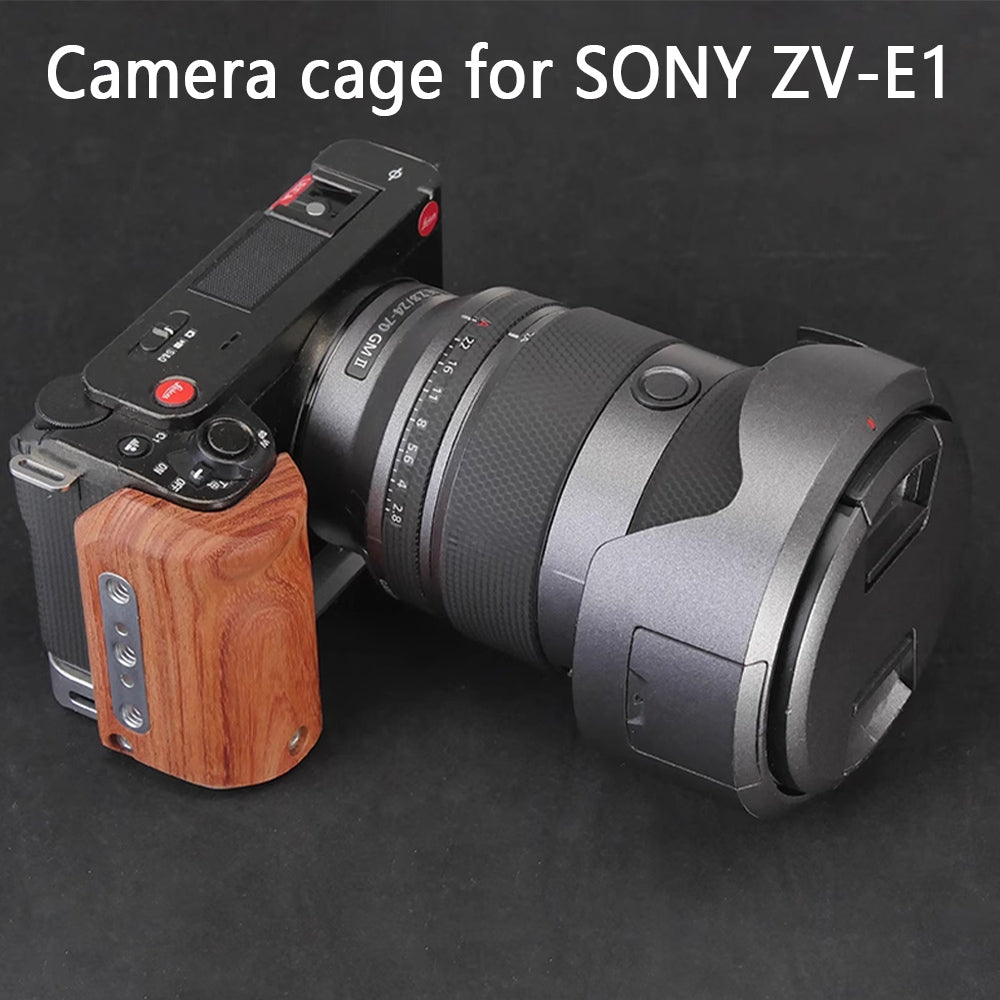 Wood grain base plate  Camera cage for sony ZV-E1