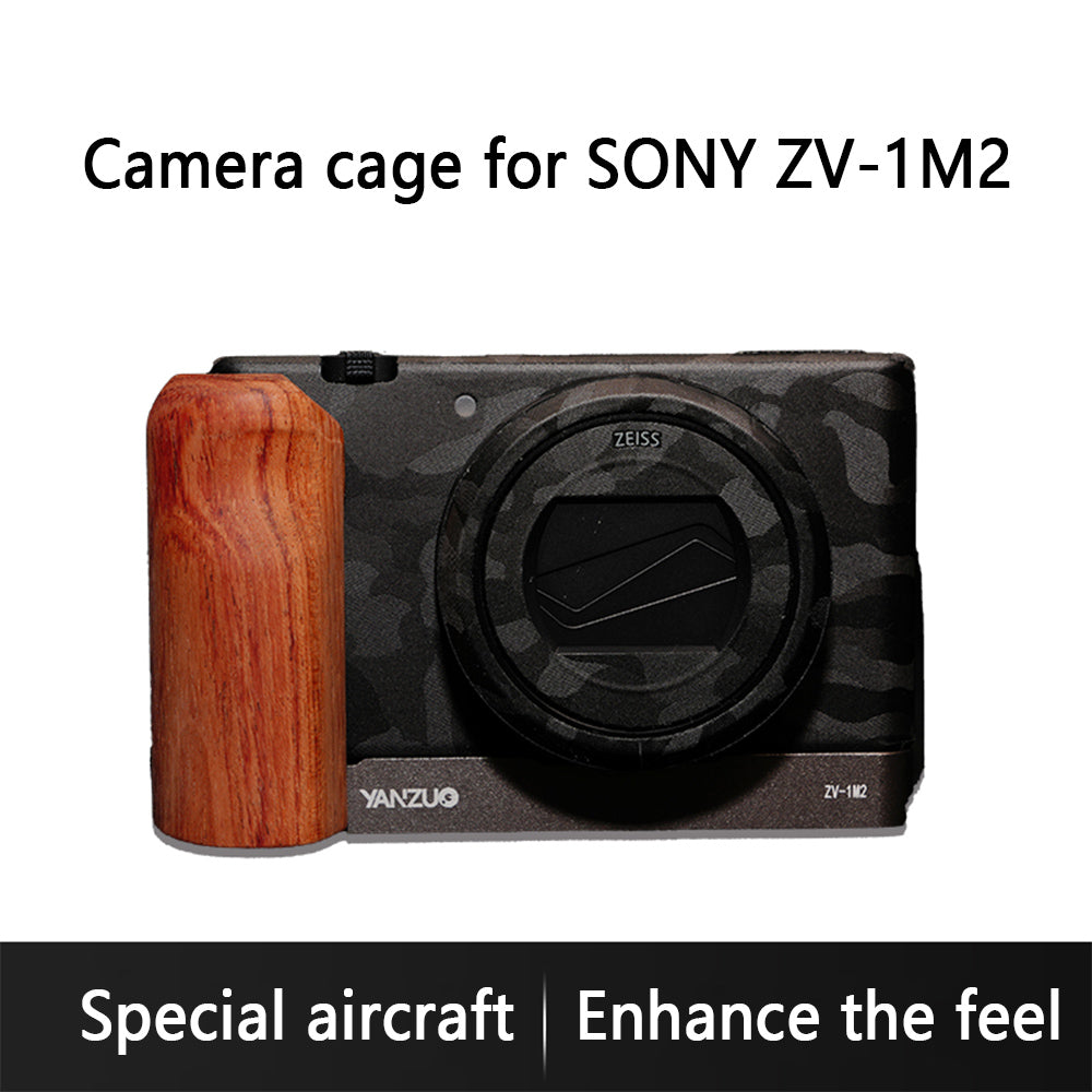 Wood grain base plate  Camera cage for sony ZV-1M2