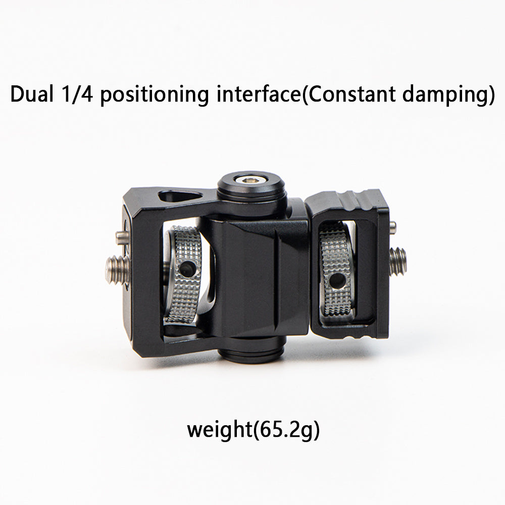 Dual 1/4 threaded tripod head    1/4 and 3/8 dual thread tripod head