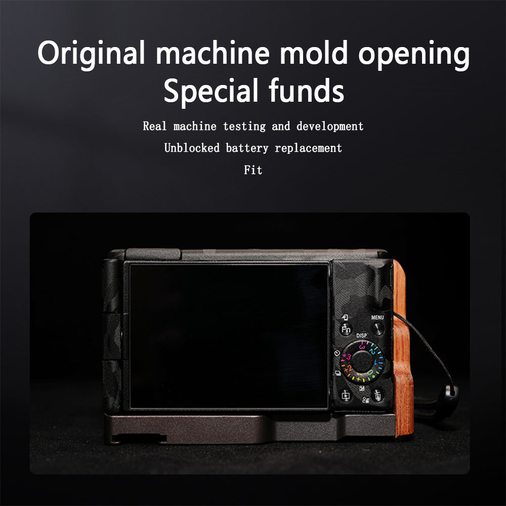 Wood grain base plate  Camera cage for sony ZV-1M2