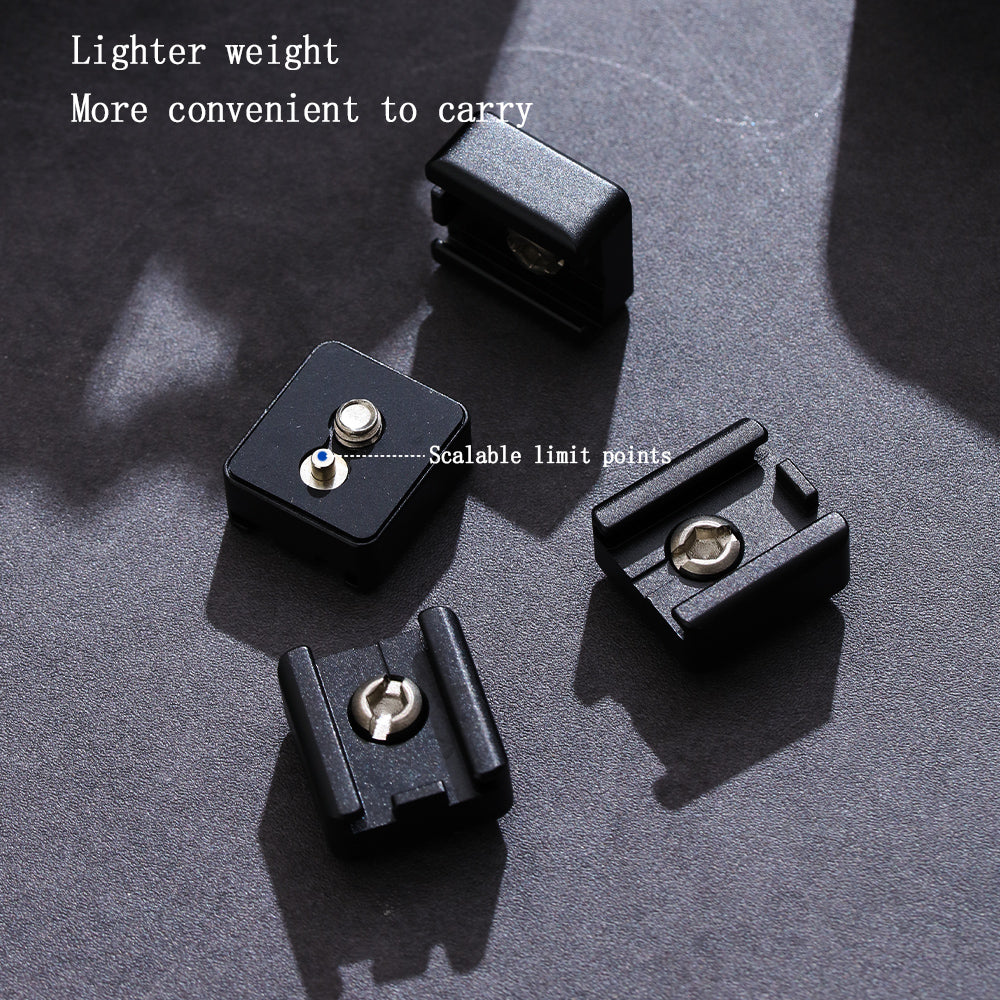Cold shoe base with a 1/4 screw hole