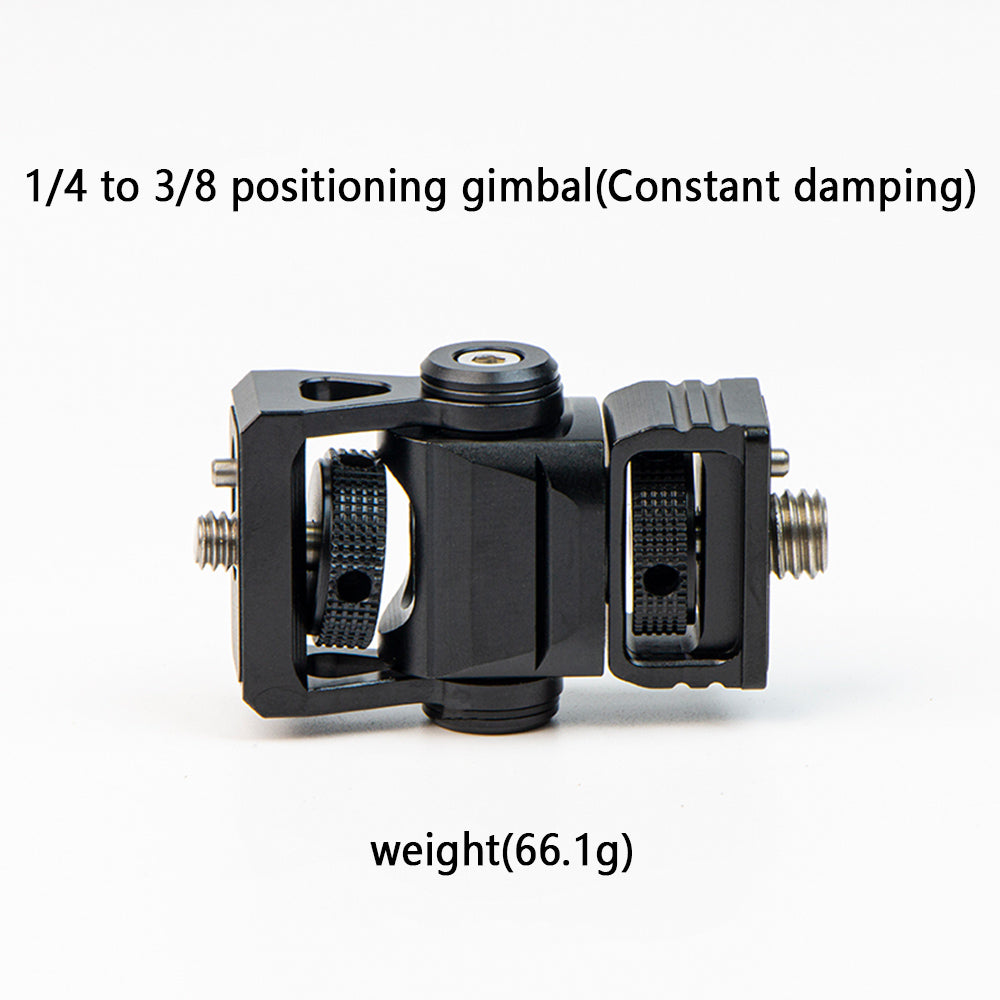 Dual 1/4 threaded tripod head    1/4 and 3/8 dual thread tripod head