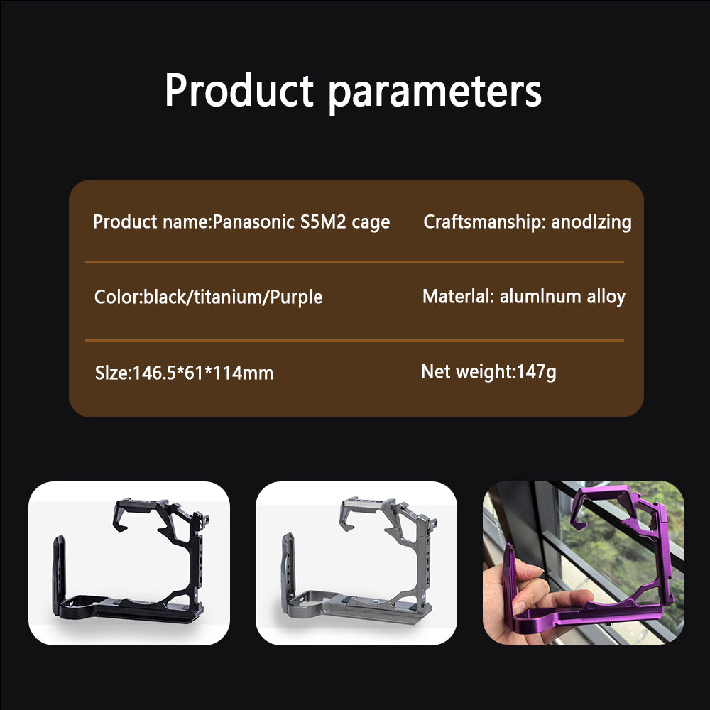 Camera Cage for Panasonic LUMIX S5 II / S5 IIX / G9 II