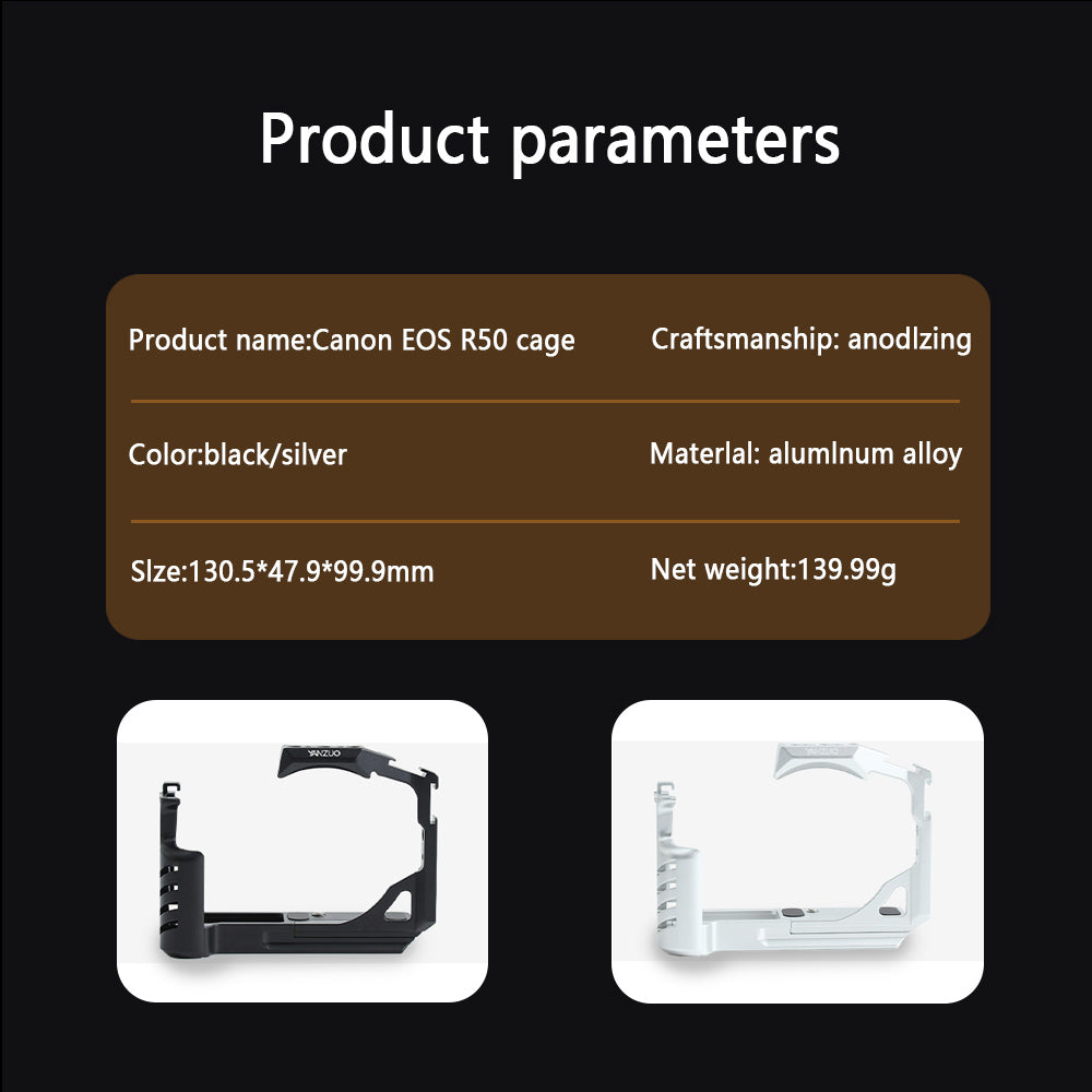 Camera cage for Canon EOS R50/R100