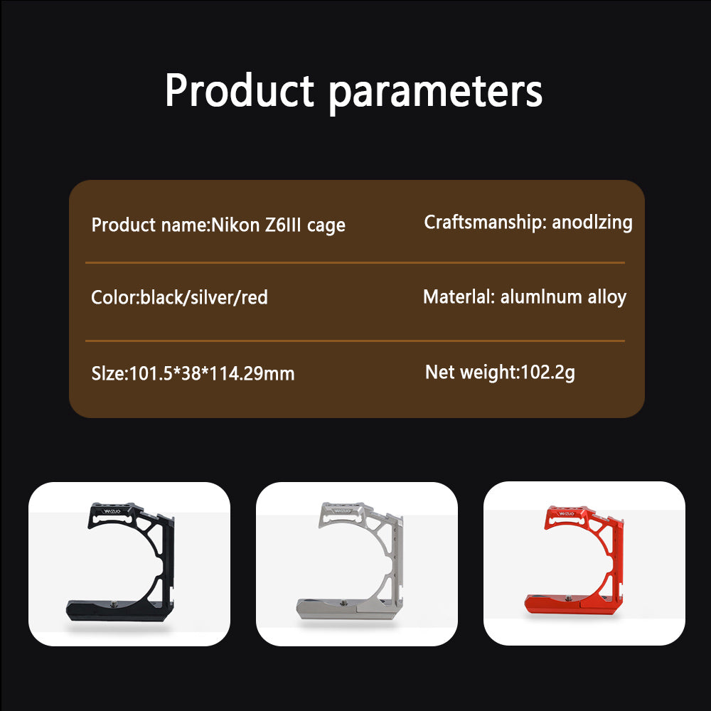 Camera cage for Nikon Z6III