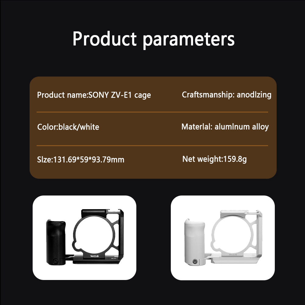 Camera cage for sony ZV-E1