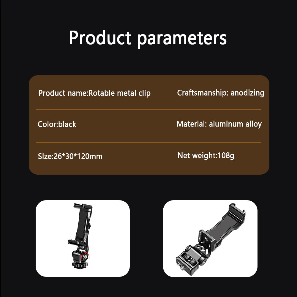 Phone rotating mount suitable for camera cages