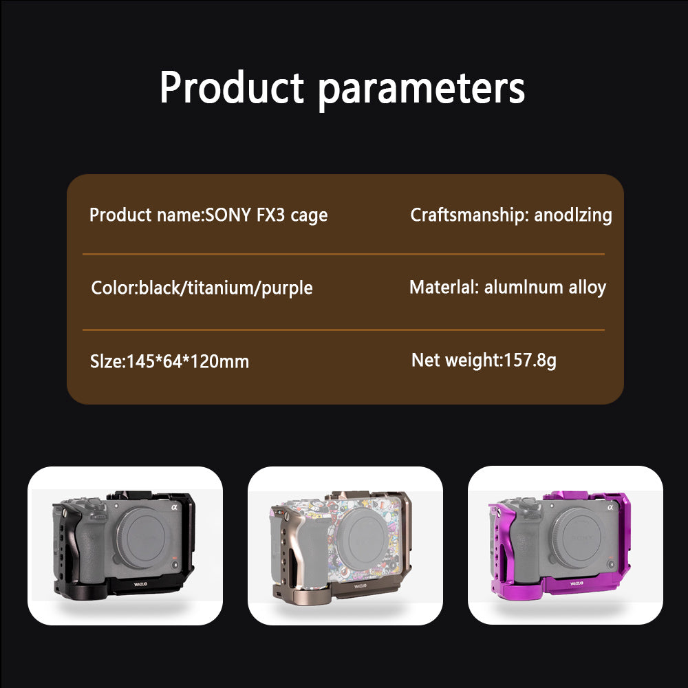 Camera cage for sony FX3/FX30