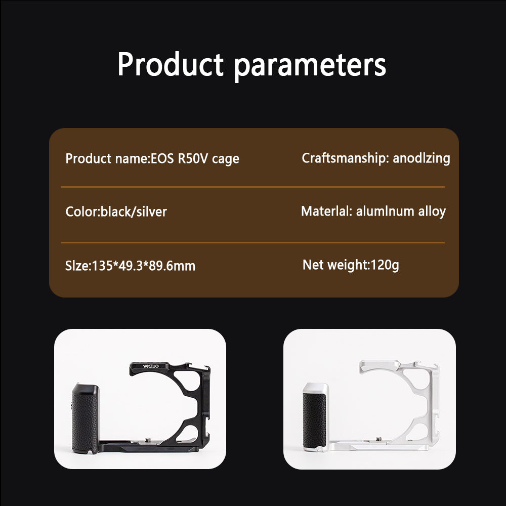 Camera cage for Canon EOS R50V