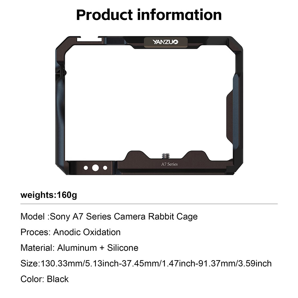 Camera Cage for Sony Alpha 7 general series